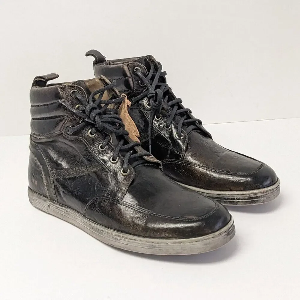 Bed Stu Russel Ankle Boots, Black Leather, Men's 9.5 M